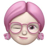Pink-haired 3D avatar